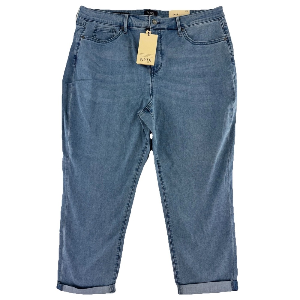 NYDJ Margot Girlfriend Kingston Denim Jeans Size 18P Blue Cool Embrace